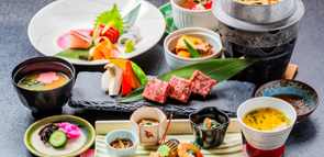 ご当地峯野牛ステーキ付和食会席コース